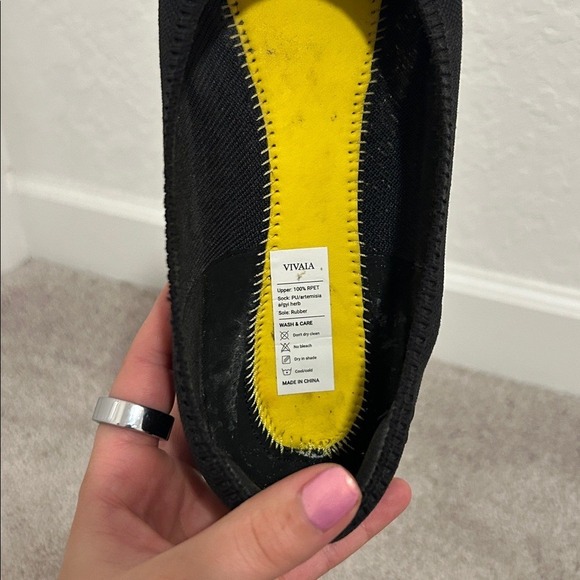 Vivaia‎ Pointed-Toe Ballet Flats Aria Black Size EU 38.5 US 7.5 - Picture 9 of 9